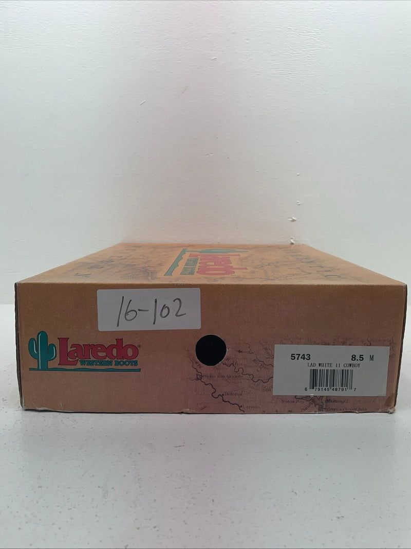 New Women’s White Laredo Cowboy Boots. 5743 8.5 8 1/2 M. 16-102
