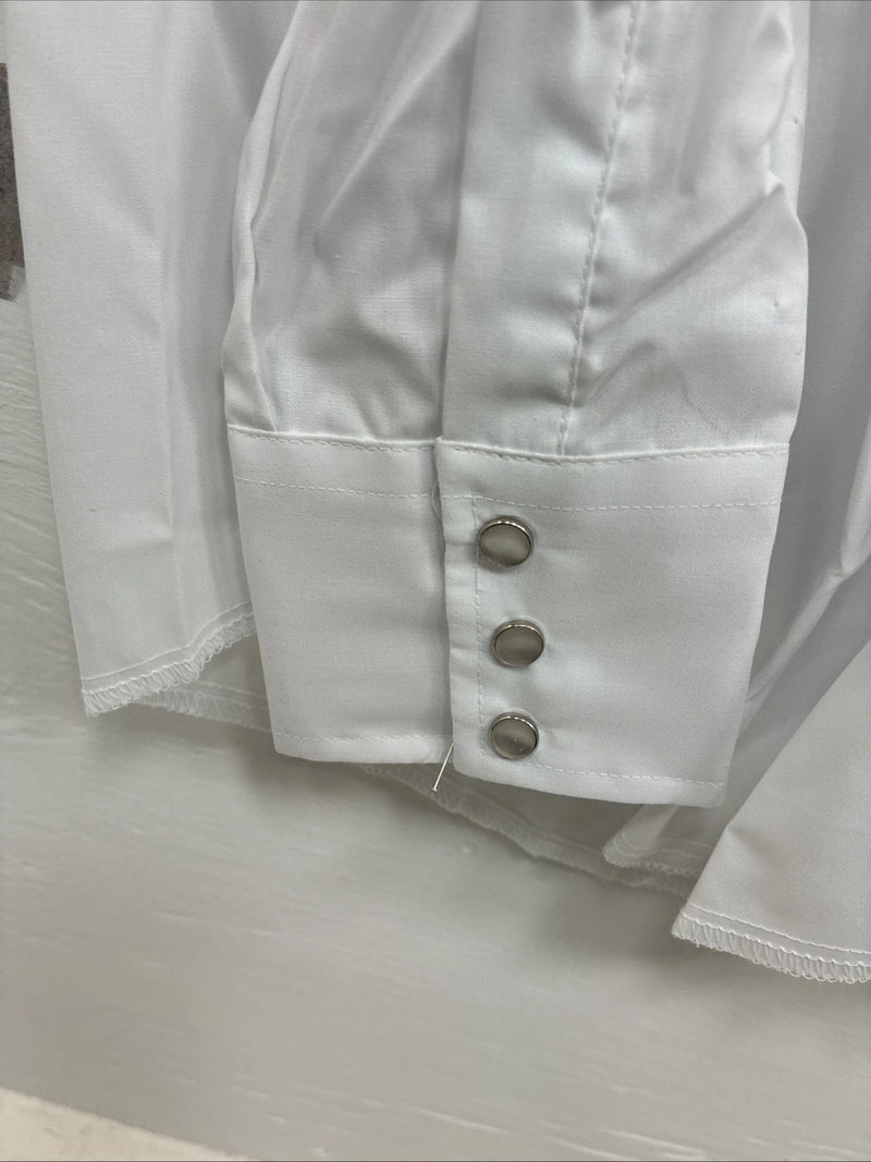 New Boys Champion Western White Long Sleeve Pearl Snap 16 CC-79