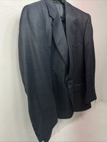 New Men’s Circle S Blue Plaid Suit Jacket 48R #25832 X-607