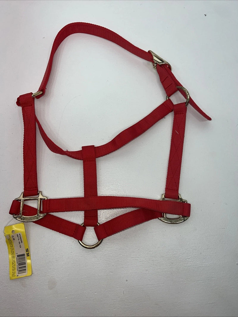 New Tex Tan Red Nylon Horse Halter Full #0723832 LLL-600
