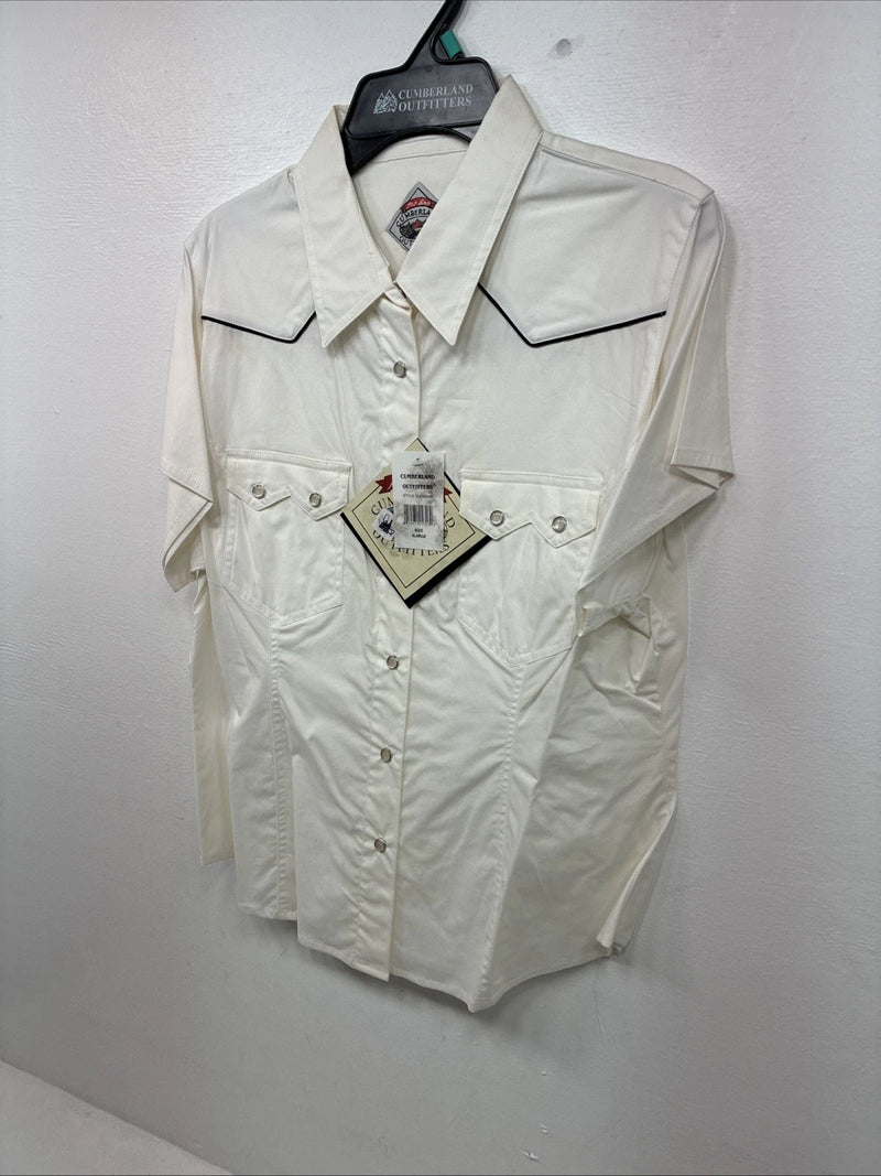 New Kids Cumberland White Short Sleeve Pearl Snap XL II-48