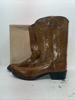 New Men’s Brown Texas Brand Cowboy Boots. 110651 13 D. 10-37