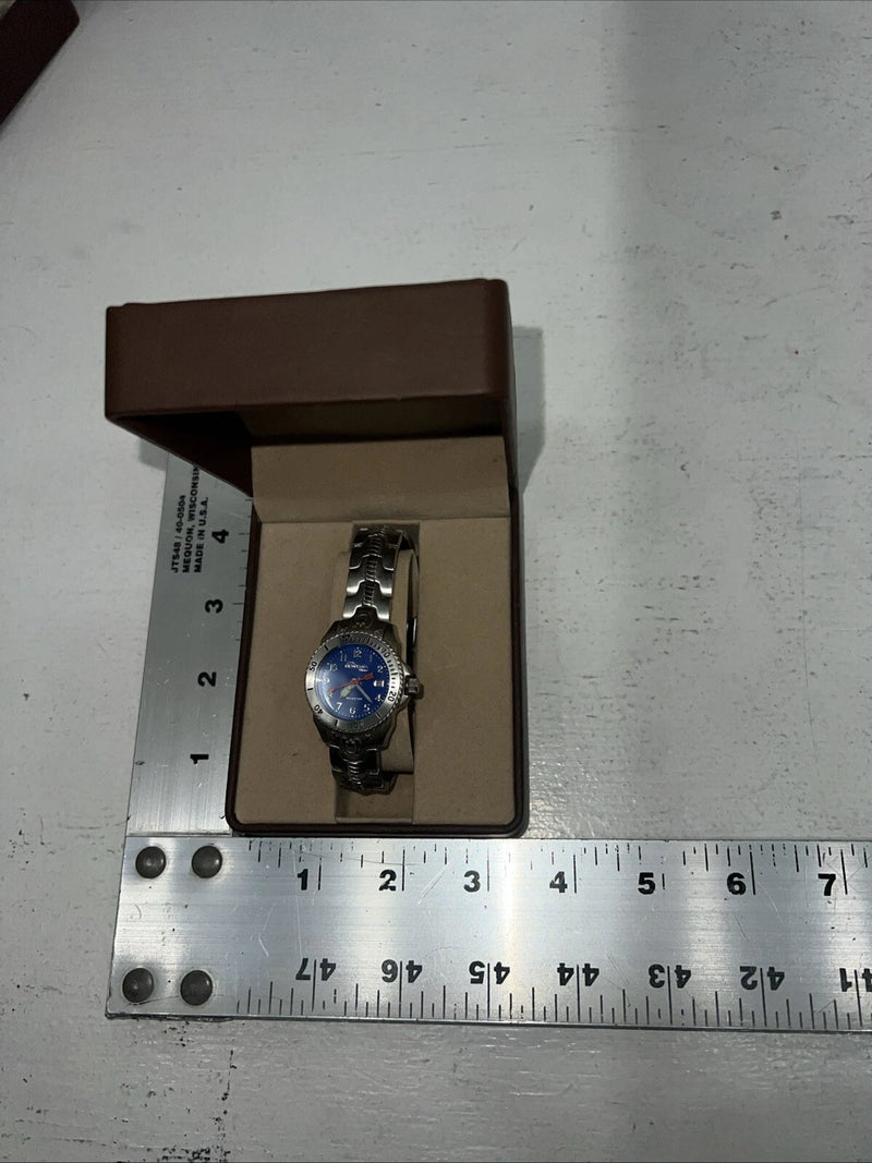 New Women’s Montana Silversmiths Silver Blue Watch. MT650 D-19