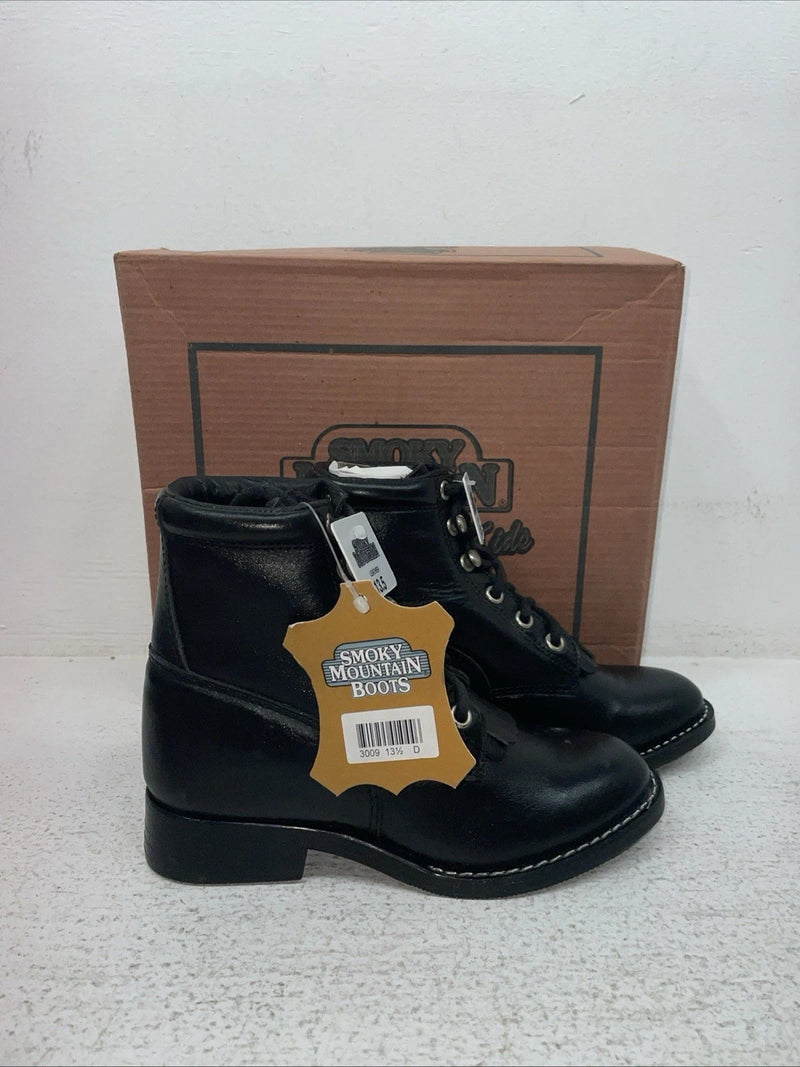 New Kids Cherry Black Texas Brand Cowboy Boots. C 202 1.5 1 1/2 D. 23-124