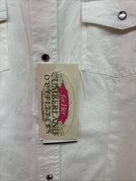 New Women’s Cumberland White Gem Long Sleeve Pearl Snap Medium LL-83