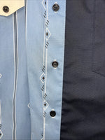 New Men’s Cowboy Threads Blue Short Sleeve Button Up Small B-42