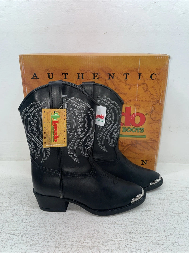 New Kids Black Laredo Cowboy Boots. C 2440 12 M. 23-13