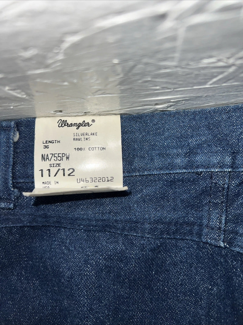 New Women’s Wrangler Silverlake Rawlines Denim Jeans No Pockets . 11/12x36 L-21
