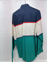 New Men’s San Angela Multicolor Long Sleeve Button Up XL O-39
