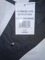 New Women’s Black White Cumberland Outfitters Short Sleeve Button Up Shirt 3B-55
