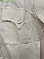 New Women’s Champion Western Tan Design Long Sleeve Pearl Snap 14.5 MM-38