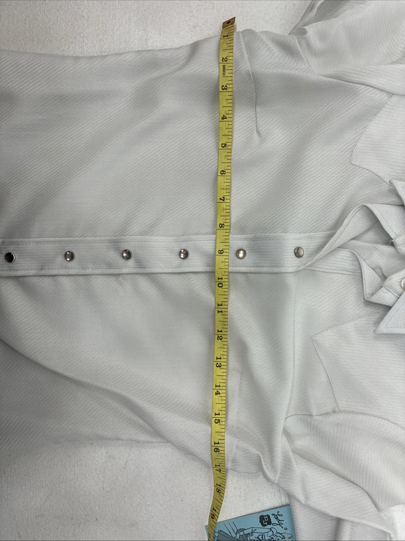 New Women’s Panhandle Slim Gray Long Sleeve Pearl Snap Size 30 KK-14