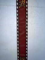 New Red Genuine Leather Longhorn Tooled 30” Belt #82828 JJ-140