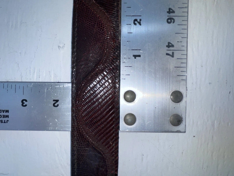 New Maroon Genuine Leather Stitched 34” Belt #6985 Z-166