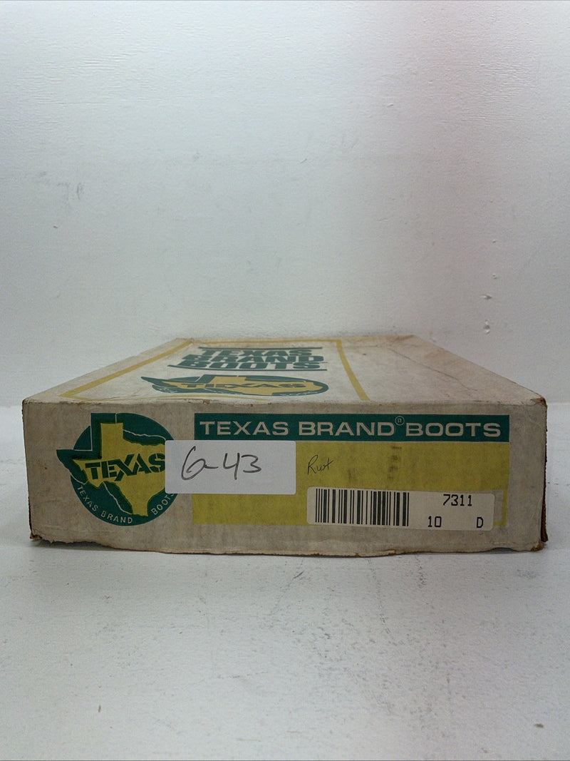 New Men’s Brown Texas Brand Cowboy Boots. 7311 10 D. 6-43