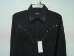 New Women’s Black White House Long Sleeve Button Up Shirt M #94770 3B-92