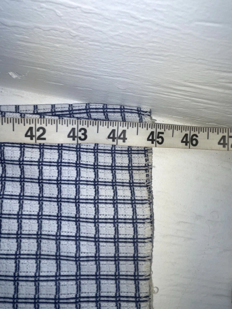 New Vintage Blue Checkered Polyester Pants #5450087 NN-153