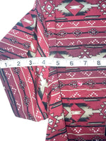 New Women’s Red Aztec Cumberland Outfitters Short Sleeve Button Up Shirt 3B-103