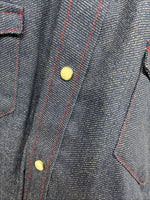 New Kids Tem Tex Blue Jean Long Sleeve Pearl Snap Size 12 LL-3