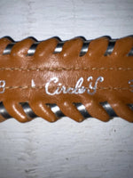 New Brown Genuine Leather Circle Y Weaved 30” Belt #8388 JJ-155