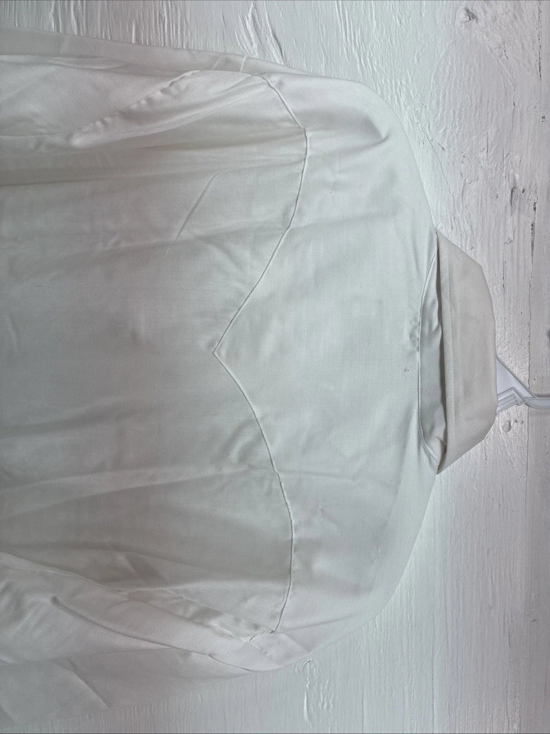 New Men’s Panhandle Slim White Long Sleeve Pearl Snap 18.5 2XL AA-114