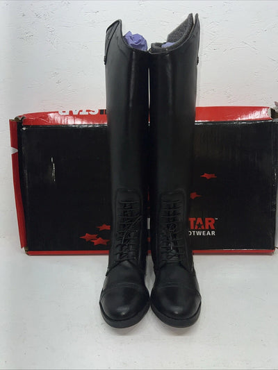 New Women’s Black EQUISTAR English Riding Boots. 467522 9 W. 12-81