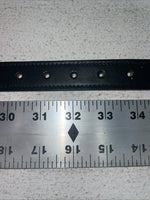 New Black Genuine Leather Chambers Beaded 32” Belt #30175 Z-29