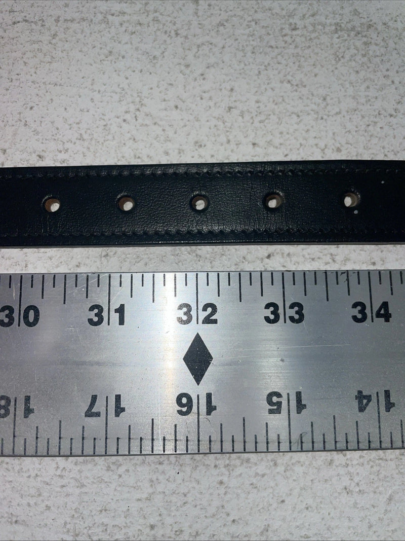 New Black Genuine Leather Chambers Beaded 32” Belt #30175 Z-29