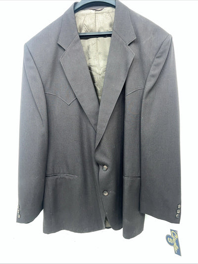 New Men’s Circle S Brown Suit Jacket 48L #1929 S-608