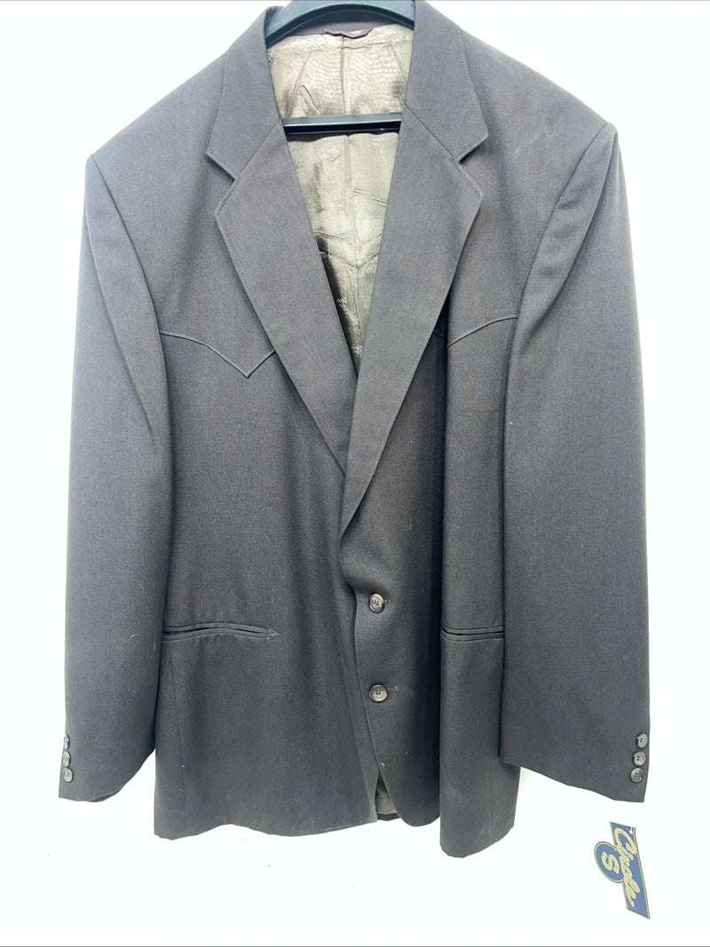 New Men’s Circle S Brown Suit Jacket 48L #1929 S-608