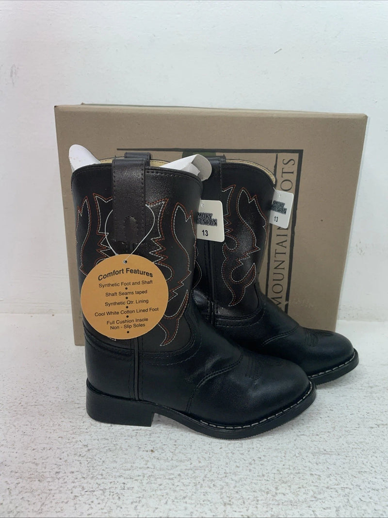New Kids Black Smoky Mountain Cowboy Boots. 1110 C 13 D. 23-64