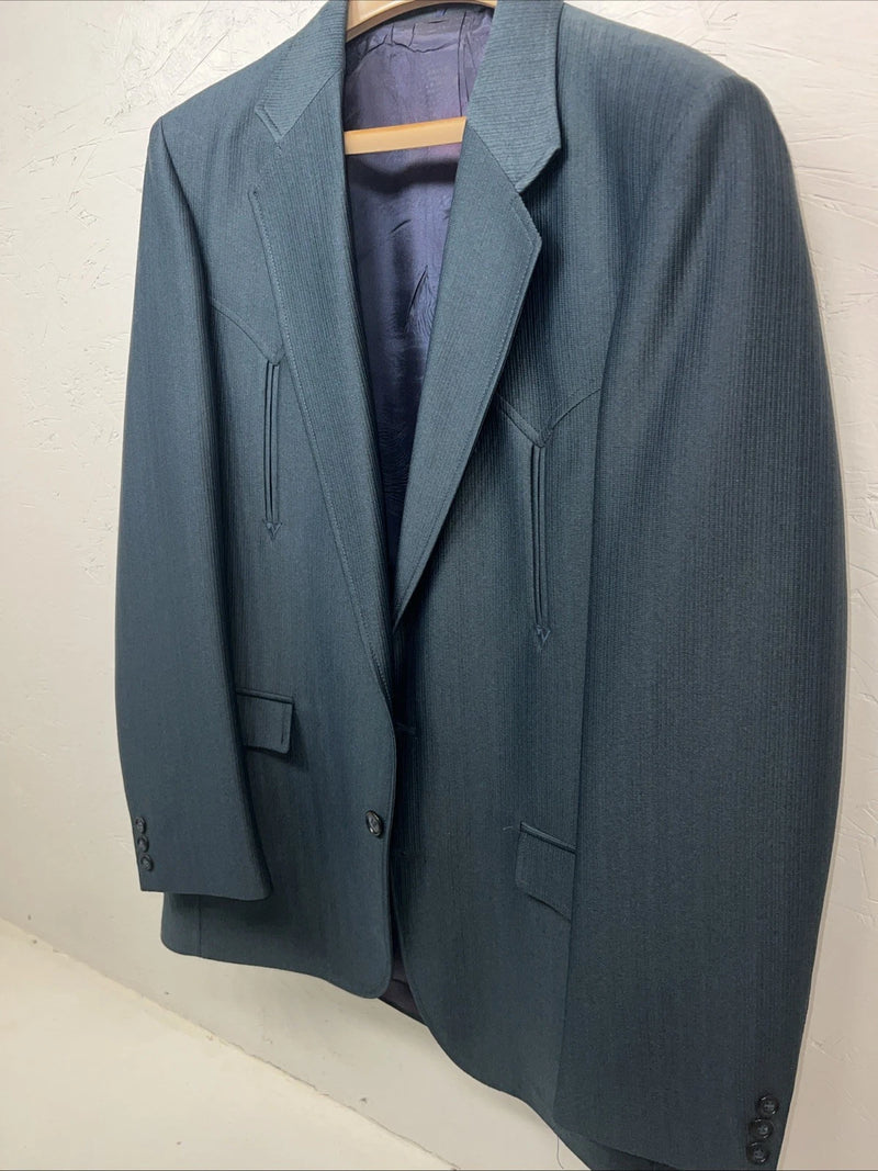 New Men’s Circle S Blue Suit Jacket 40L #25832 II-602
