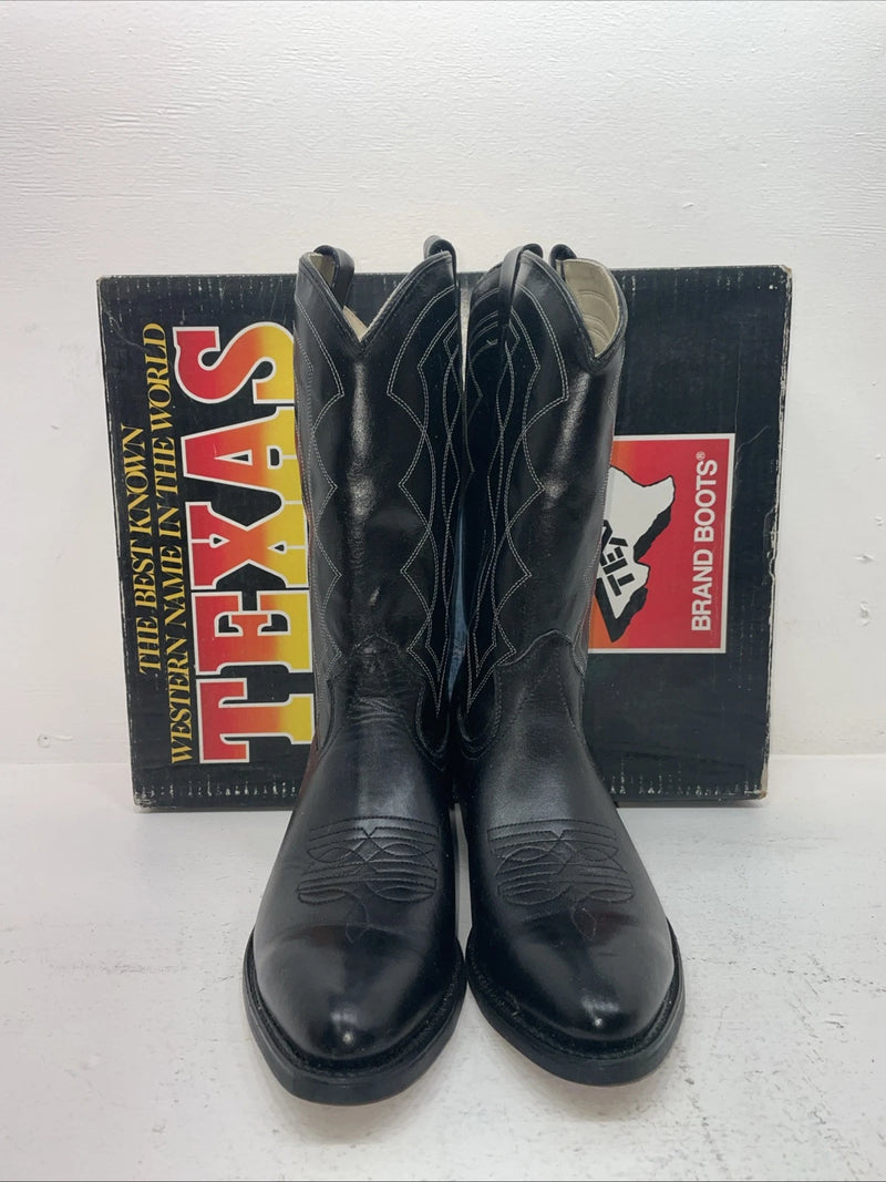 New Men’s Black Texas Brand Cowboy Boots. 5100 10 E E. 6-48