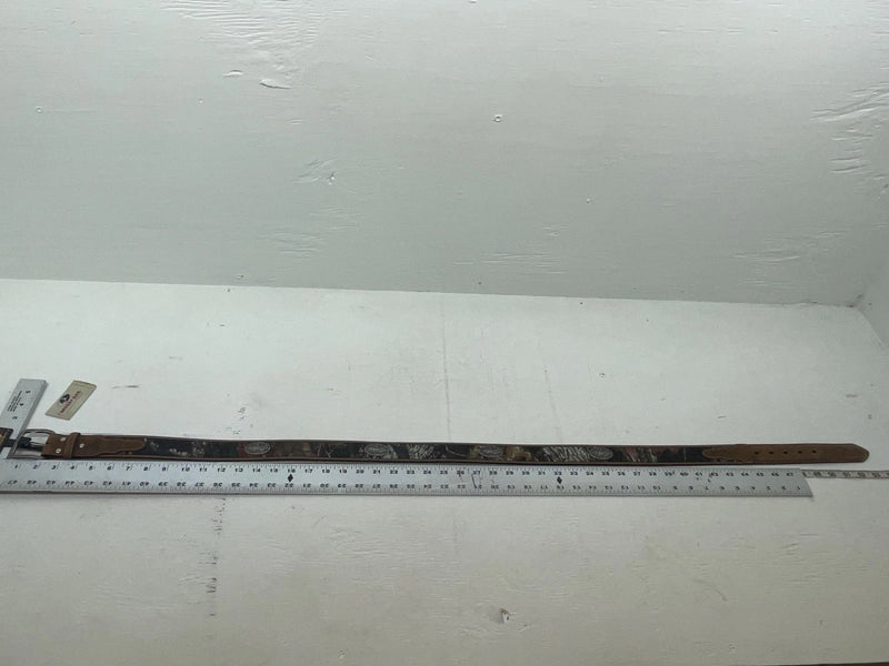 New Brown Genuine Leather Nocona Mossy Oak Camo 46” Belt #N24866222 NN-130
