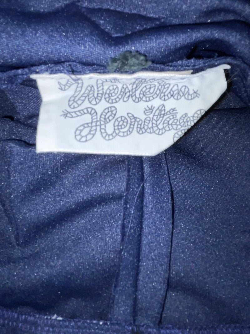 New Vintage Blue Western Heritage Polyester Pants #G31 3A-18