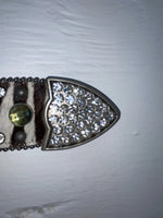 New Zebra Print Genuine Leather Nocona Bling M Belt #N1330999 Z-130