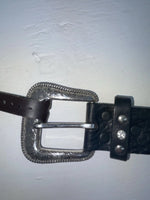 New Black Genuine Leather Nocona Silver Bling XXL Belt #N3431901 NN-119