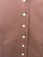 New Women’s Panhandle Slim Brown Long Sleeve Pearl Snap Size 18 KK-13