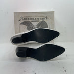 New Women’s White Lace Up American West Cowboy Boots. 515 9.5 9 1/2. 15-134
