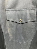 New Men’s H Bar C Navy Blue Long Sleeve Pearl Snap Large DD-9