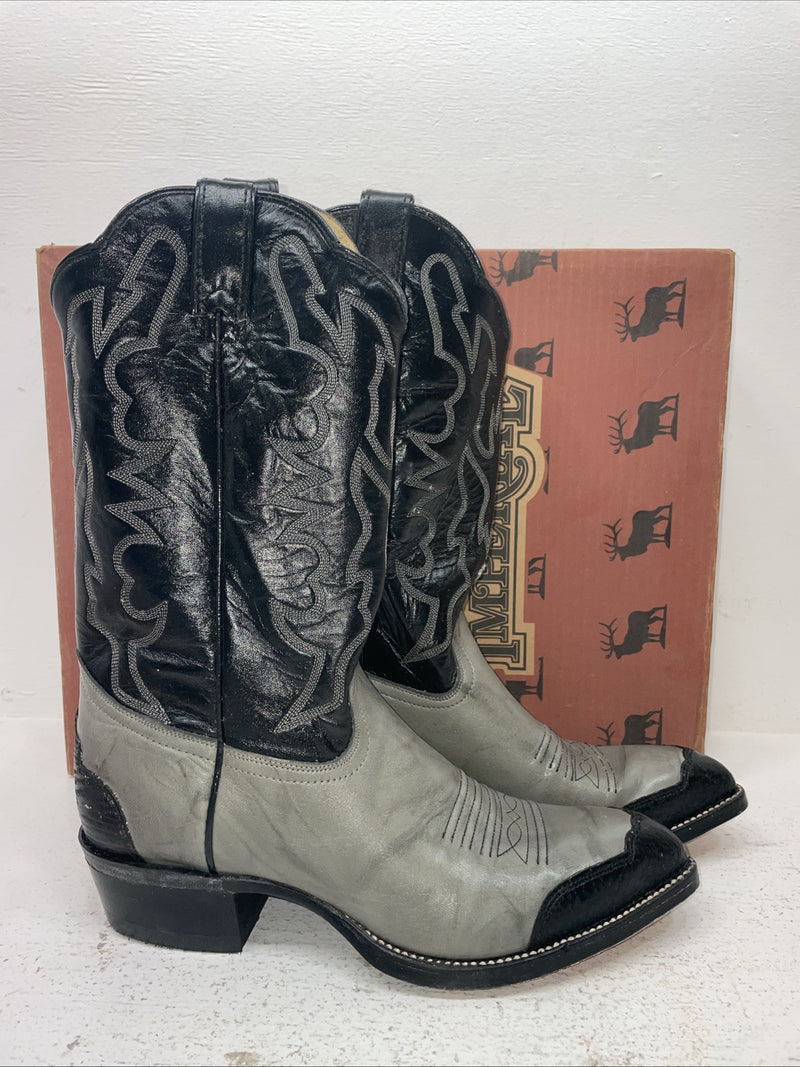 New Men’s Gray Texas Imperial Cowboy Boots. M 452 10.5 10 1/2 D. 7-87