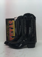 New Men’s Black Texas Brand Cowboy Boots 5030 10.5 10 1/2 D. 7-105