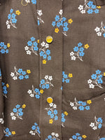 New Women’s Tem Tex Brown Floral Long Sleeve Pearl Snap Size 30 DD-85