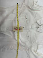 New Women’s Cumberland White Gem Long Sleeve Pearl Snap Medium LL-83