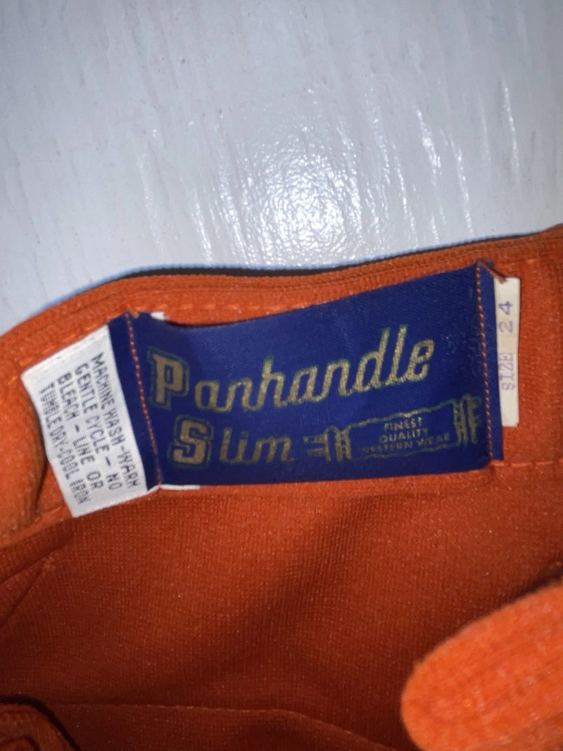 New Vintage Orange Panhandle Slim Polyester Pants #301 3A-65