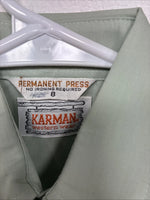 New Women’s Karman Green Long Sleeve Pearl Snap Size 8 YY-23