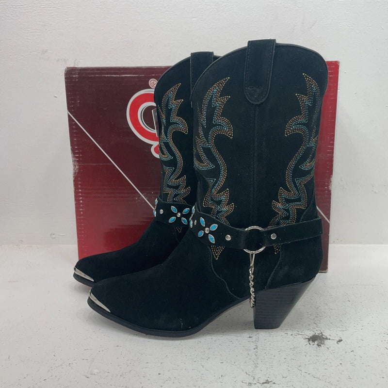 New Women’s Black Dingo Cowboy Boots. 640 9.5 9 1/2 M. 17-116