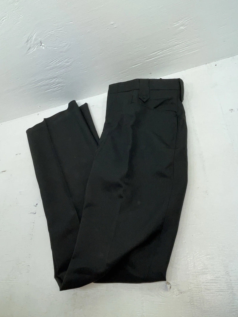 New Vintage Black Circle S Polyester Pants #CP4793 OO-94