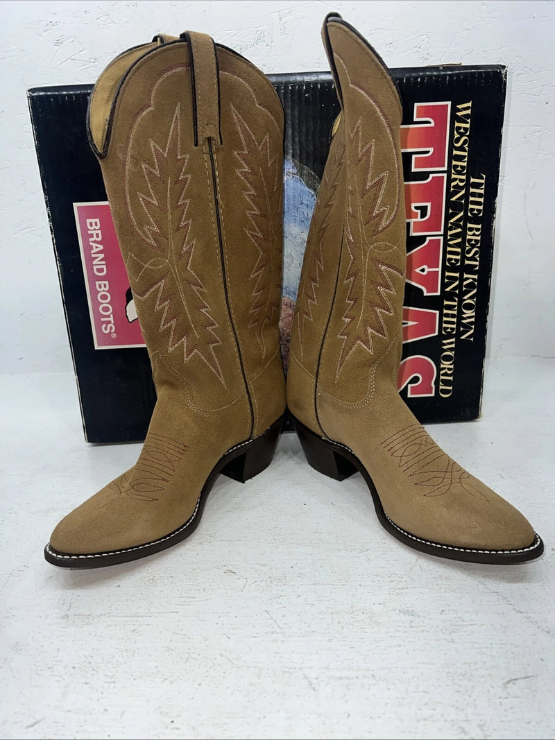 New Women’s Brown Texas Brand Cowboy Boots. 4906 7.5 7 1/2 M. 17-61