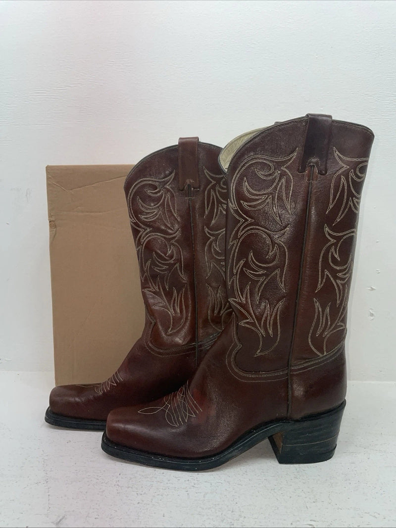 New Men’s Brown Texas Brand Cowboy Boots. M 311 9.5 9 1/2 B. 5-48